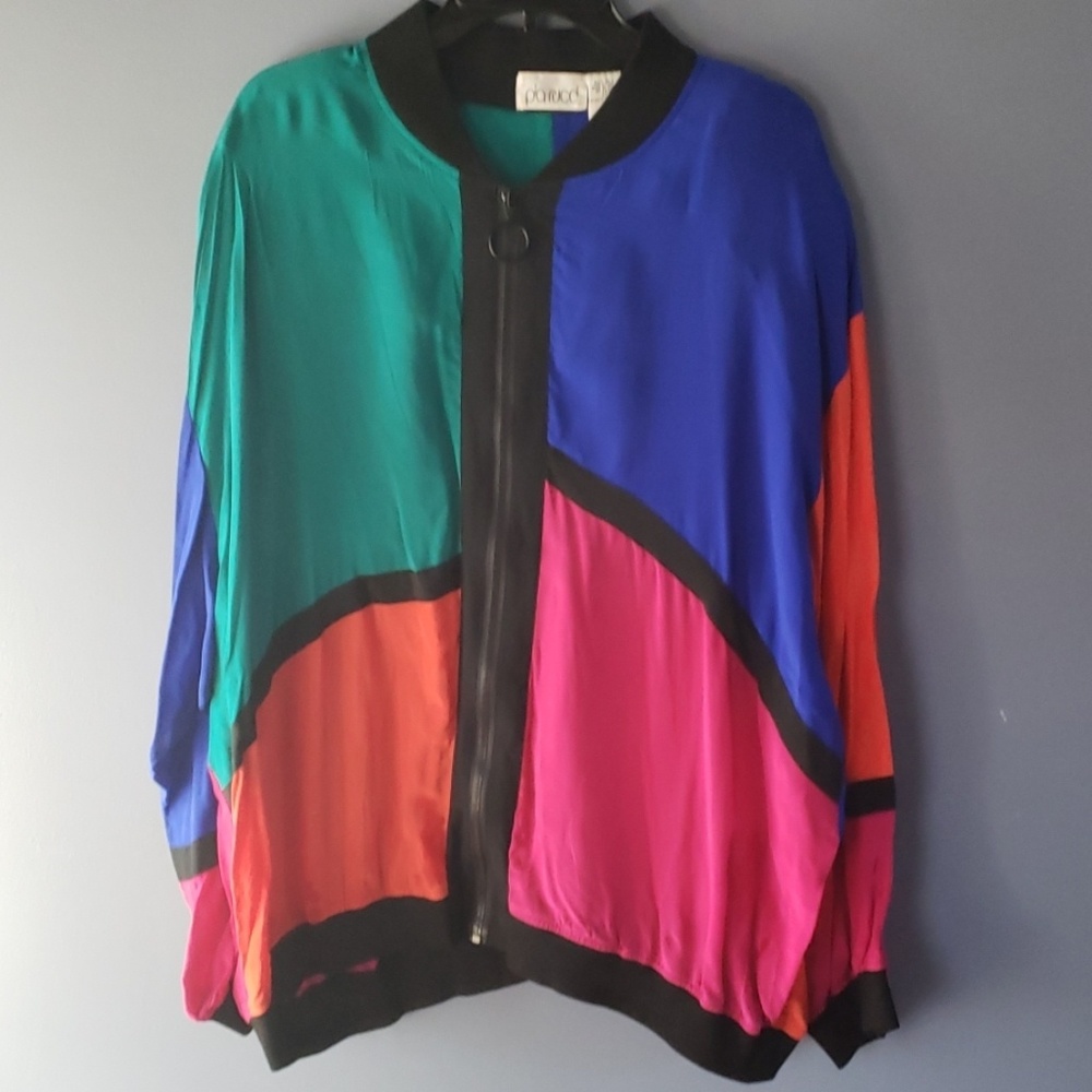 Vintage Pia Rucci Silk bomber jacket